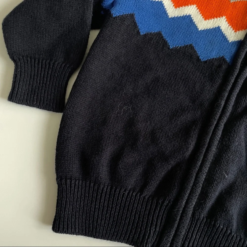 Gymboree Arctic Explorer Navy Chevron Sweater Zip-Up Hoodie